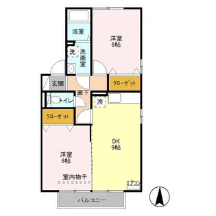 プリムヴェール【2階】の間取り