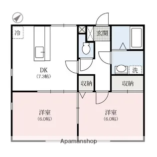 シティーハイツスイートピー【1階】の間取り