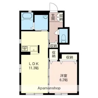 群馬県高崎市上大類町【アパート】の間取り
