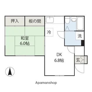 そうわハイツ【1階】の間取り