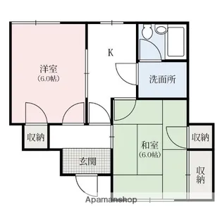そうわハイツ【1階】の間取り
