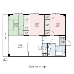 山口ハイツⅡ【1階】の間取り