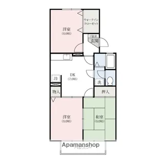 群馬県高崎市石原町【アパート】の間取り