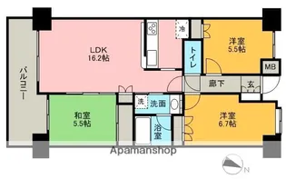サンクレイドル高崎駅前【5階】の間取り