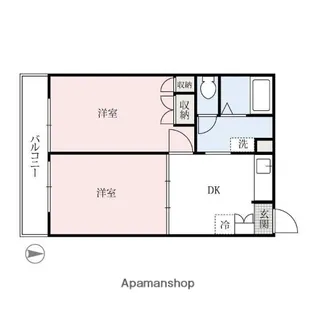 ペーシュB【2階】の間取り