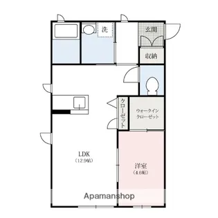 群馬県高崎市中居町2丁目【アパート】の間取り
