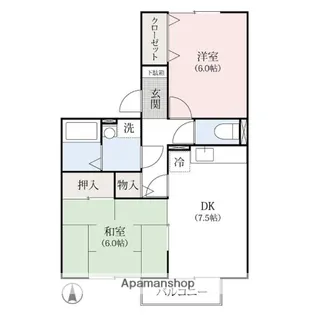 ウイングバード【2階】の間取り