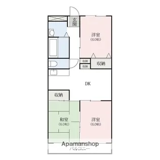 山口ハイツⅠ【2階】の間取り