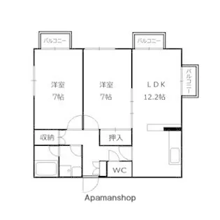 あさひレジデンス高崎上小鳥【2階】の間取り
