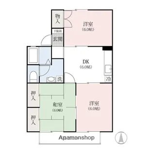 群馬県高崎市上佐野町【アパート】の間取り