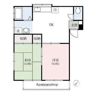 群馬県高崎市上里見町【アパート】の間取り