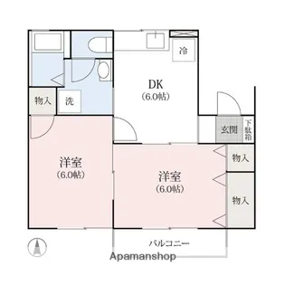エリオッティ【1階】の間取り