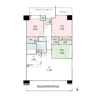 群馬県高崎市日光町【マンション】の間取り