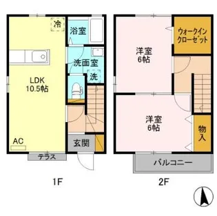 ファミールデュオ【1階】の間取り