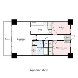 エバーグリーン高崎倉賀野壱番館【8階】の間取り