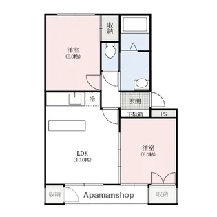 群馬県高崎市箕郷町生原【アパート】の間取り