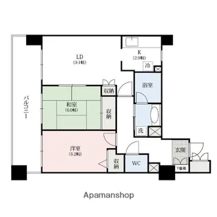 レジェンド高崎【10階】の間取り