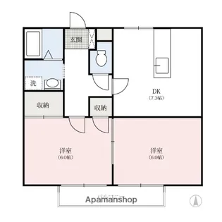 シティーハイツライラック【2階】の間取り
