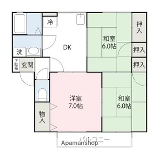 ル・カブキD【2階】の間取り