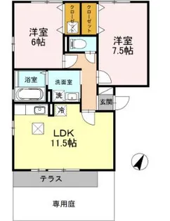 リビングタウン双葉 AB【1階】の間取り