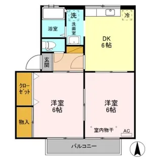 プルニエK【1階】の間取り