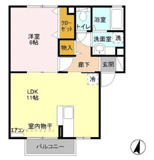 リ ジェル【2階】の間取り