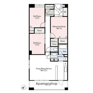 シーズガーデン高崎ラピア【5階】の間取り