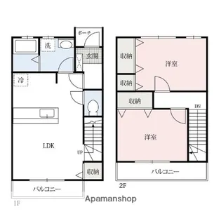 リビウスヨーロピアン芝 参番館【1階】の間取り