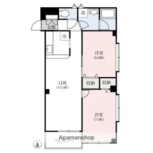 サンライズマンション並榎【3階】の間取り