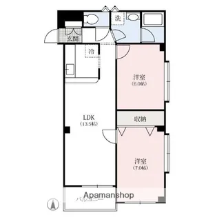 サンライズマンション並榎【2階】の間取り