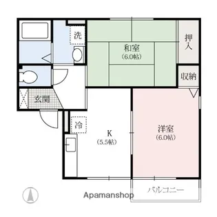 サンベリーB【2階】の間取り