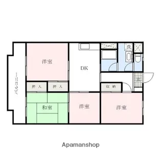 リバーサイドハイツ【5階】の間取り