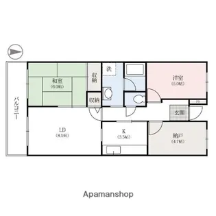 ライジングサン【1階】の間取り