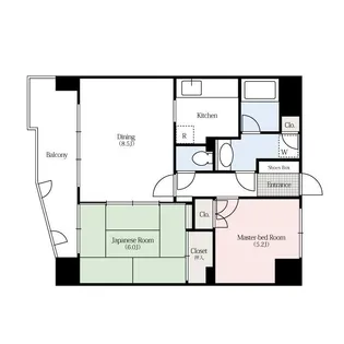 ハイラーク高崎【9階】の間取り