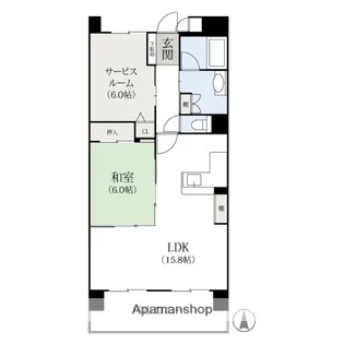 グリーンミユキ高崎【7階】の間取り