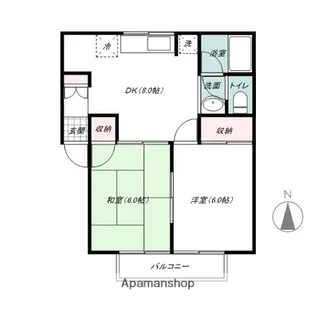 リバティB【1階】の間取り