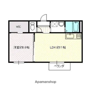 群馬県高崎市東貝沢町2丁目【アパート】の間取り