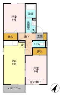 セジュール八千代 A【2階】の間取り