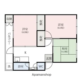 植原マンション【2階】の間取り