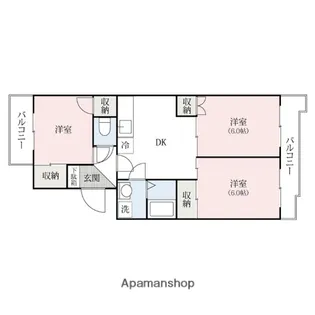 群馬県高崎市石原町【マンション】の間取り