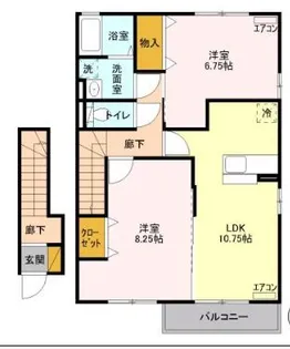 プリムヴェール上並榎 B【2階】の間取り