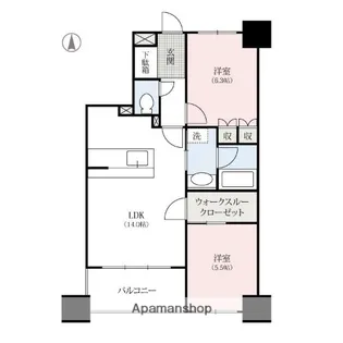サーパス高崎栄町【6階】の間取り