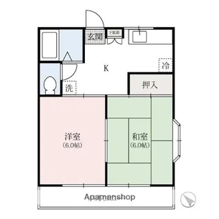 斉藤ハイツ(竜見町)【2階】の間取り