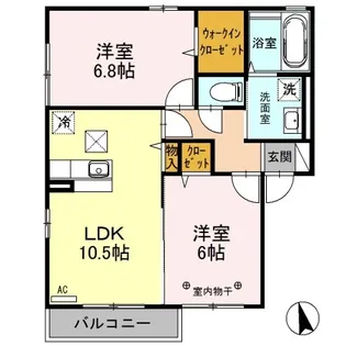 シャルマン【1階】の間取り