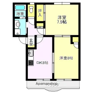 群馬県高崎市下中居町【マンション】の間取り