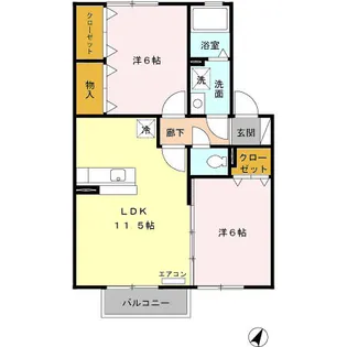 オンブラージュ【2階】の間取り