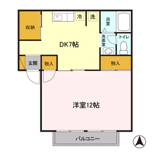 メゾン南雲【1階】の間取り