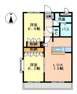モデルナ江木【3階】の間取り