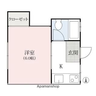 岸コーポ【2階】の間取り