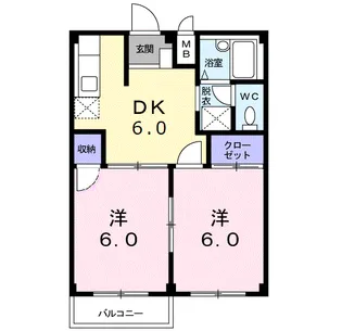 新井ハイツ Ⅱ【2階】の間取り